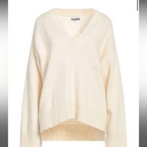 Ganni V Neck Sweater